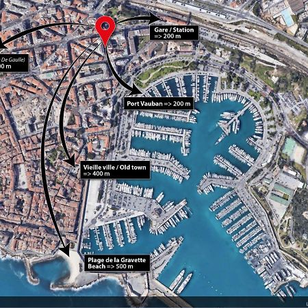 3P Central Refait A Neuf - Parking L430Cm X W275Cm Antibes Exterior photo